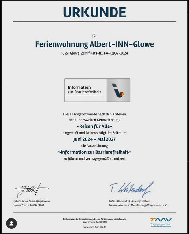 Albert-Inn-Glowe - Barrierefrei & 3 Schlafzimmer & Coworking & Strandkorb-Saisonal & Sauna Im Haus & Fahrraeder Zewnętrze zdjęcie